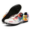 007 PU Mesh Customized Road Cycling Shoes Lightweight Breathable Professional Road Bike Footwear