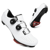Men's White Road Cycling Shoes, Professional SPD Compatible Bike Shoes