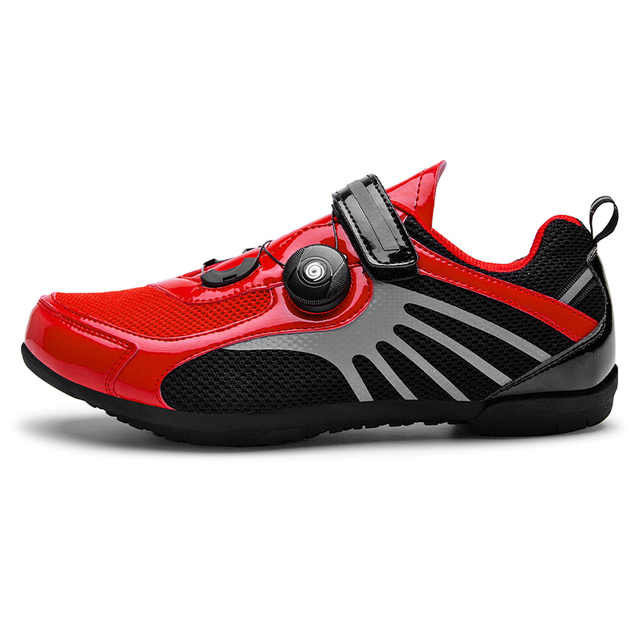 Unisex Outdoor Cycling Shoes Lightweight Breathable Flyknit Non‑Slip Bike Shoes