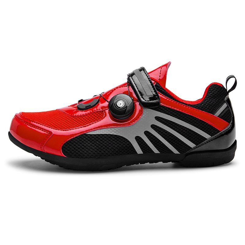 Unisex Outdoor Cycling Shoes Lightweight Breathable Flyknit Non‑Slip Bike Shoes