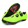 Men's Fluorescent Green Cycling Shoes, High-Visibility Road Riding Sneakers