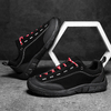 Trail Titan Non-Slip Hiking Shoes for Men – Black with Red-White Laces