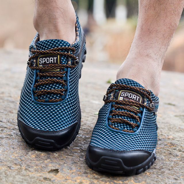 Couple Hiking Shoes, Lightweight Cushioned Trail Shoes for All Terrain Camping Hiking