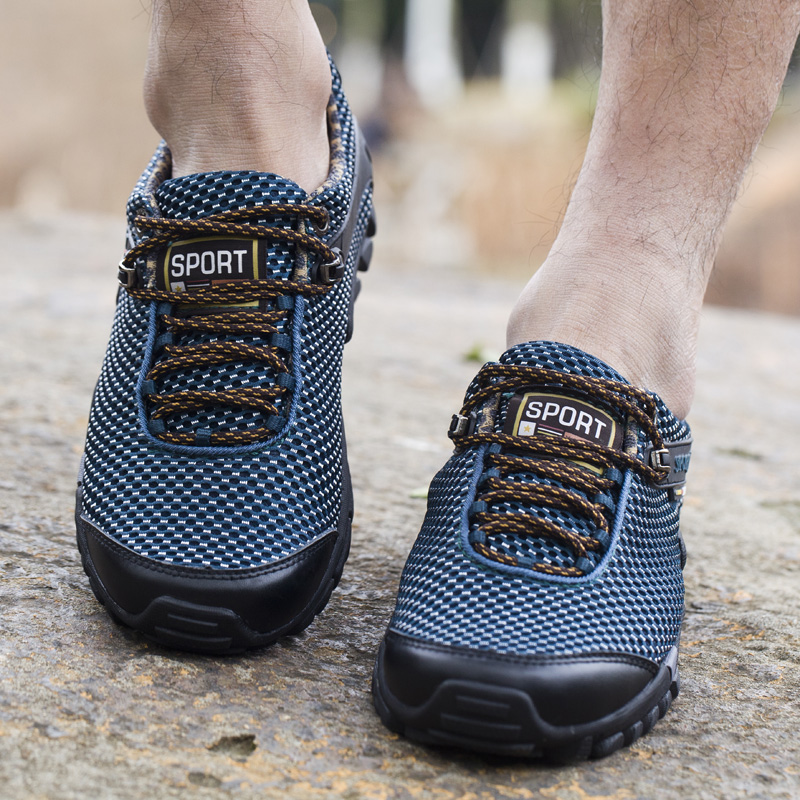 Couple Hiking Shoes, Lightweight Cushioned Trail Shoes for All Terrain Camping Hiking