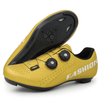 Men's Yellow Cycling Shoes, Breathable Mountain Bike Sneakers for Training