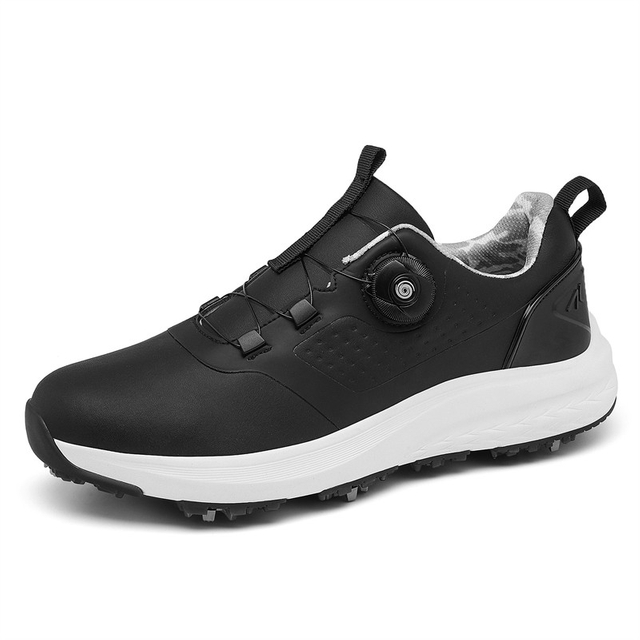 Men’s Waterproof Spikeless Golf Shoes BOA Dial Lightweight High Traction Microfiber Leather