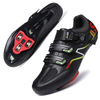 Professional Road Bike Shoes, Durable Leather & Mesh Cycling Sneakers 
