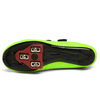 Men's Fluorescent Green Cycling Shoes, High-Visibility Road Riding Sneakers