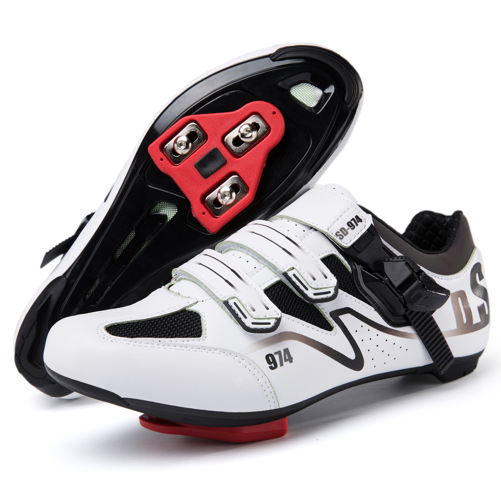 Unisex Indoor Cycling Shoes, Compatible with Look Delta & SPD Cleats, Non-Slip Riding Footwear