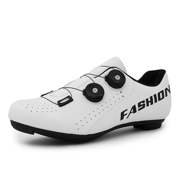 Men's White Mountain Cycling Shoes, BOA Lock SPD Cleats Bike Sneakers