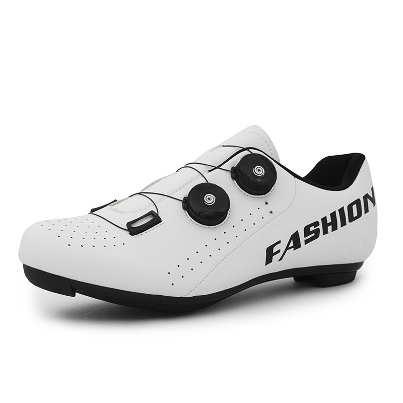Men's White Mountain Cycling Shoes, BOA Lock SPD Cleats Bike Sneakers