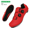 Men's Red Road Bike Shoes, Breathable Cycling Footwear for Peloton