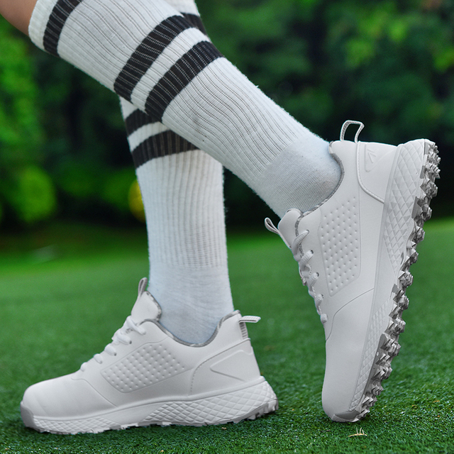 Casual Athletic Golf Shoes Breathable Knit Upper with Quick-Lock System