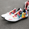 007 PU Mesh Customized Road Cycling Shoes Lightweight Breathable Professional Road Bike Footwear