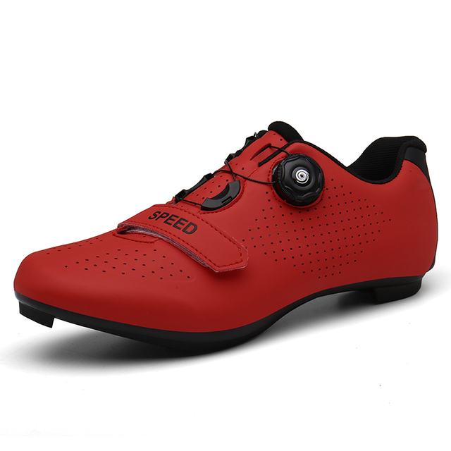 Breathable Synthetic Leather Road Cycling Shoes with Hard Sole for Spin Class And Racing